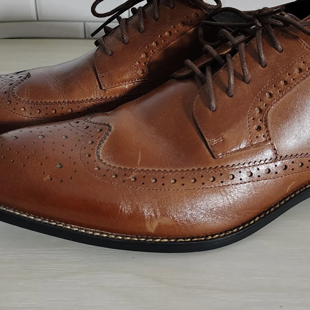 Stacy Adams Brown Leather Men's Oxfords 12M